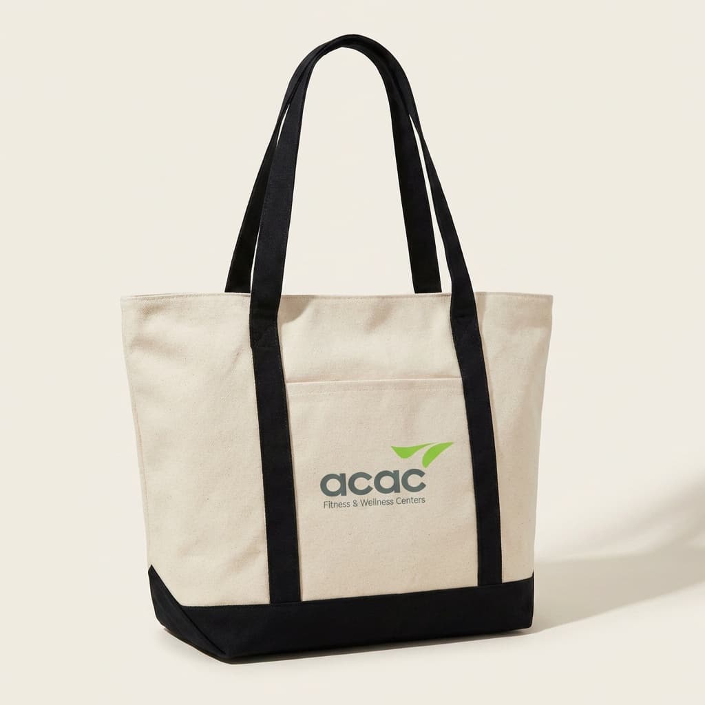 Acac Zippered Canvas Boat Tote | acac Club Collection